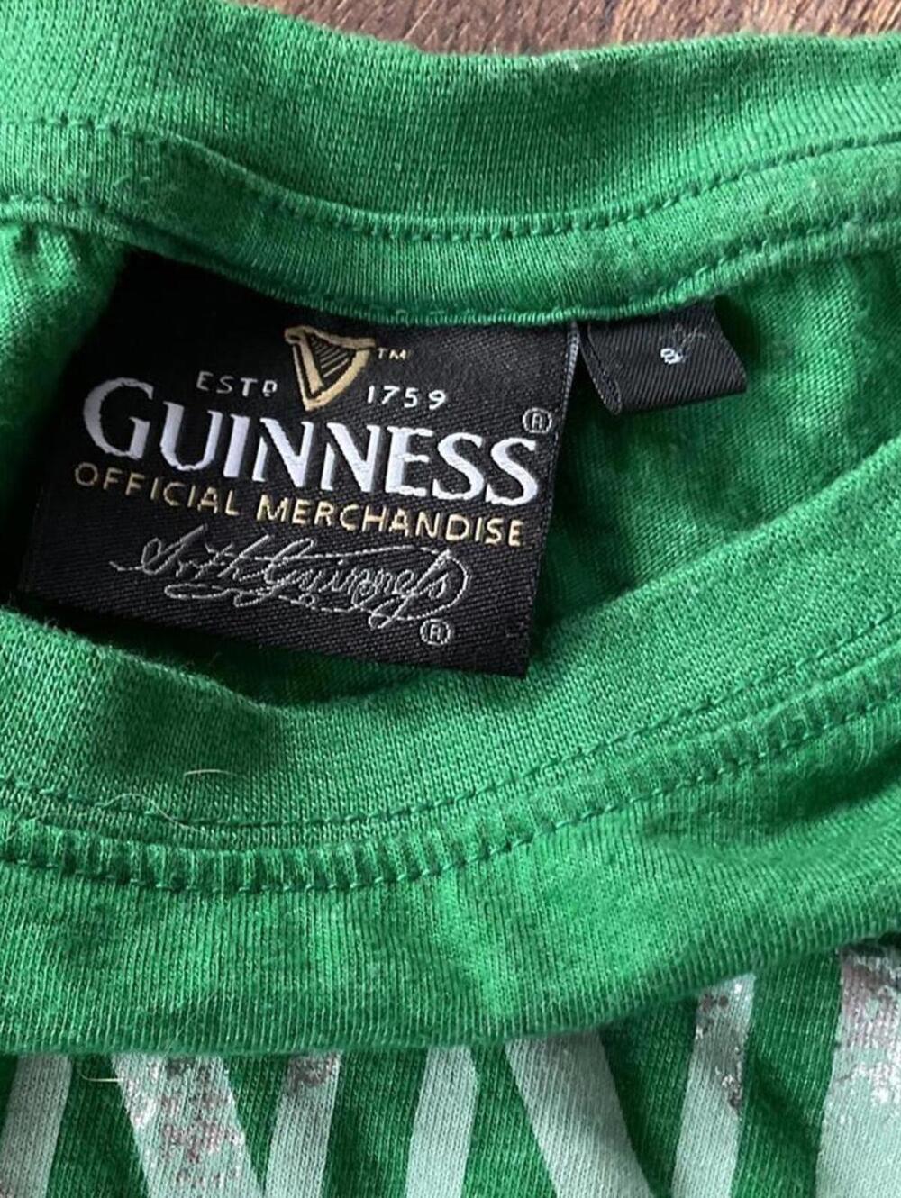Green Guinness Extra Stout T-Shirt Size S - Picture 3 of 4